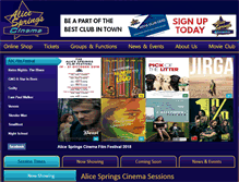 Tablet Screenshot of alicespringscinema.com.au